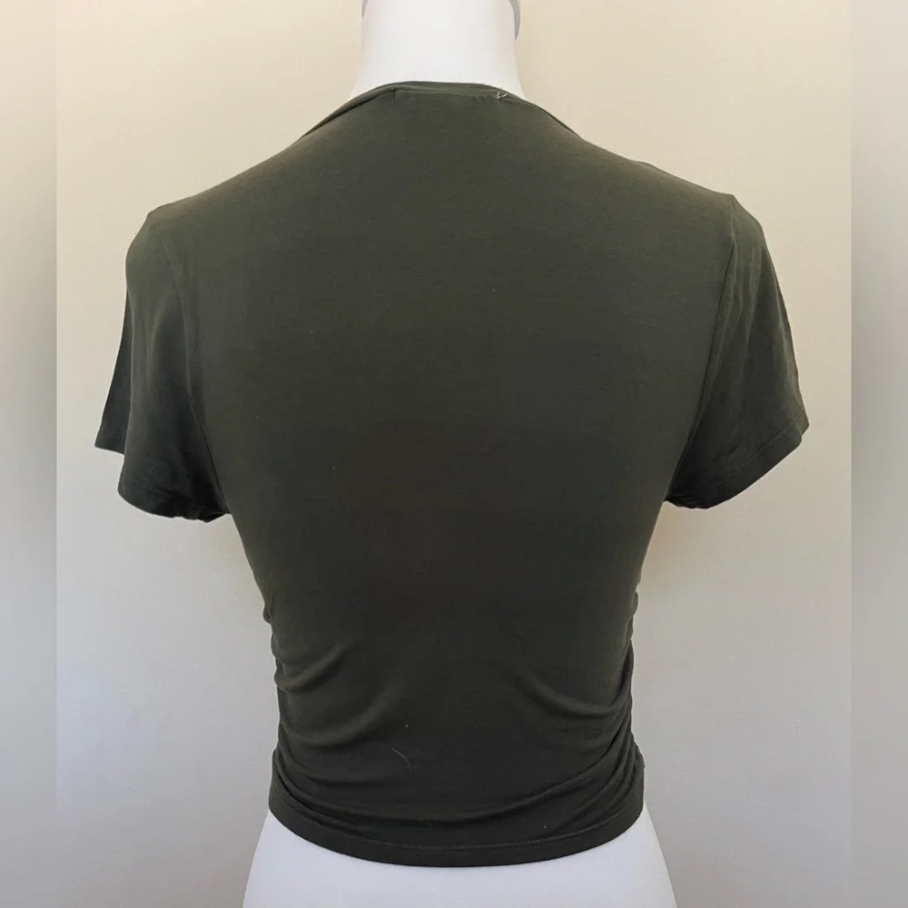 Antistar Pair of Cropped, Lightweight Tees (1 Forest Green, 1 Taupe), Size M - Picture 4 of 13